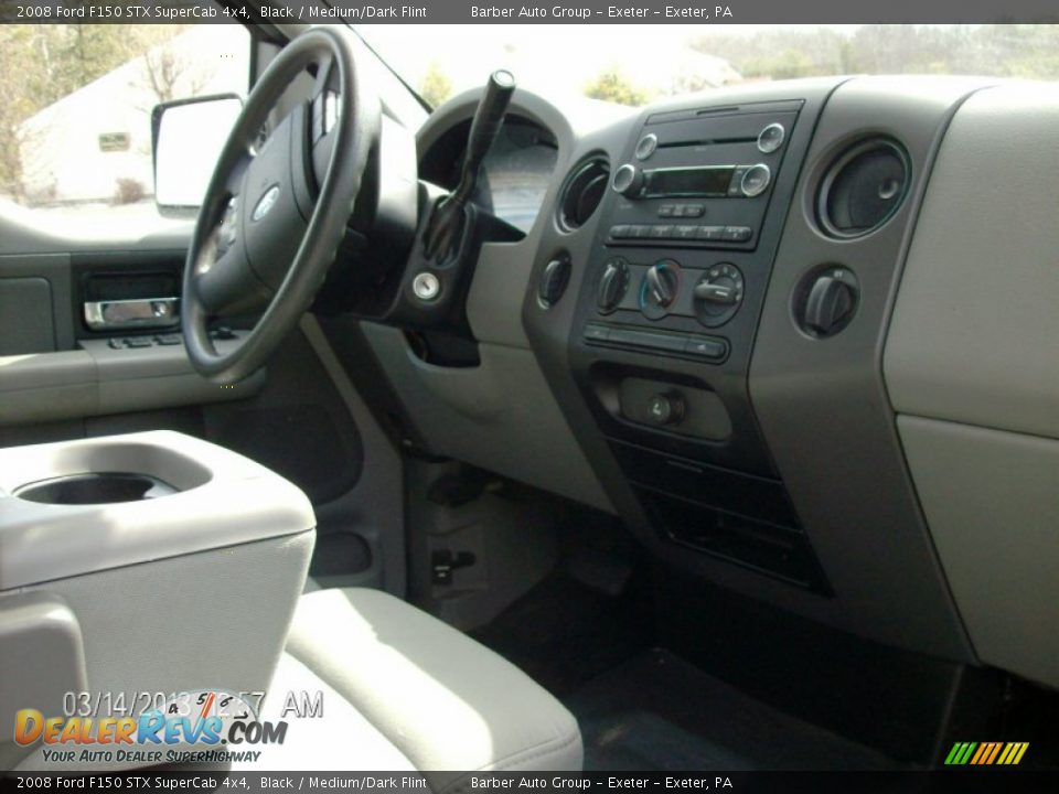 2008 Ford F150 STX SuperCab 4x4 Black / Medium/Dark Flint Photo #10
