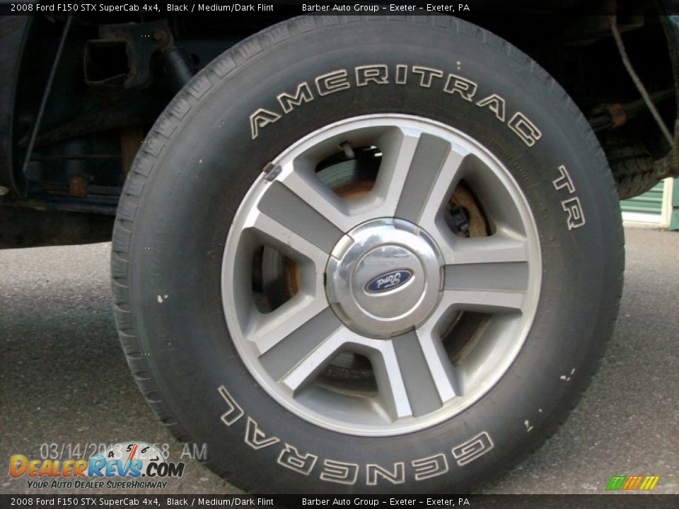 2008 Ford F150 STX SuperCab 4x4 Black / Medium/Dark Flint Photo #11