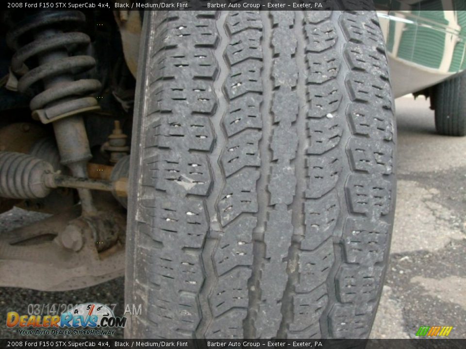 2008 Ford F150 STX SuperCab 4x4 Black / Medium/Dark Flint Photo #12