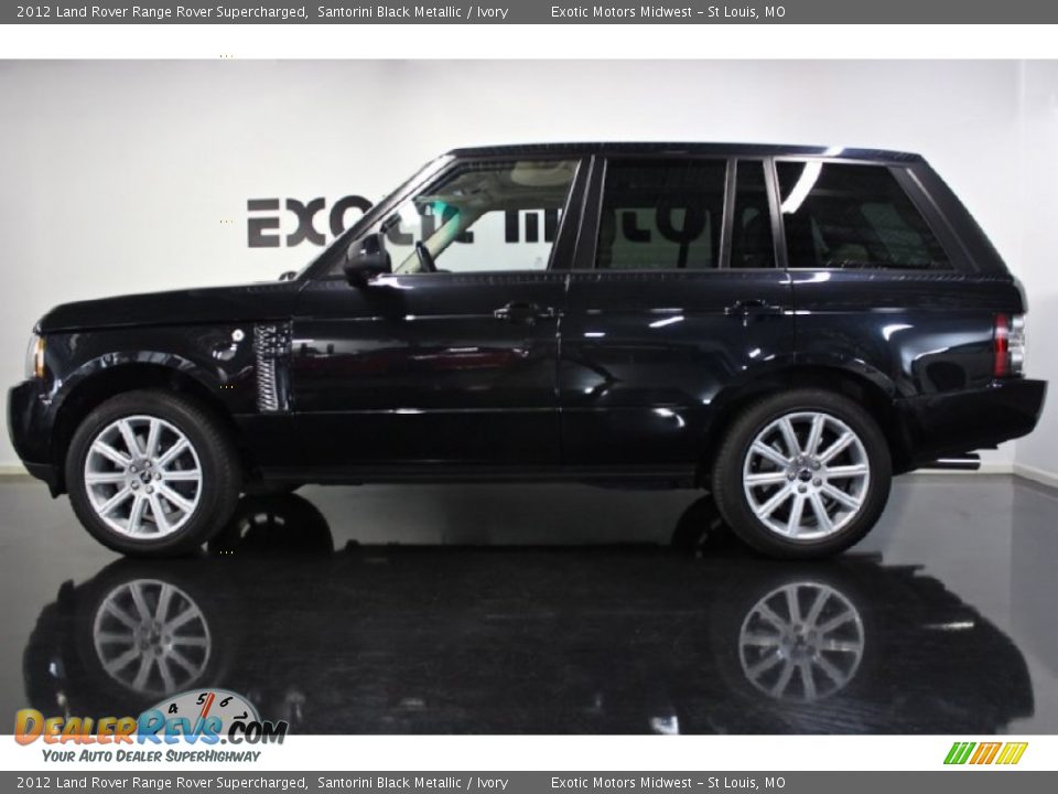 2012 Land Rover Range Rover Supercharged Santorini Black Metallic / Ivory Photo #1