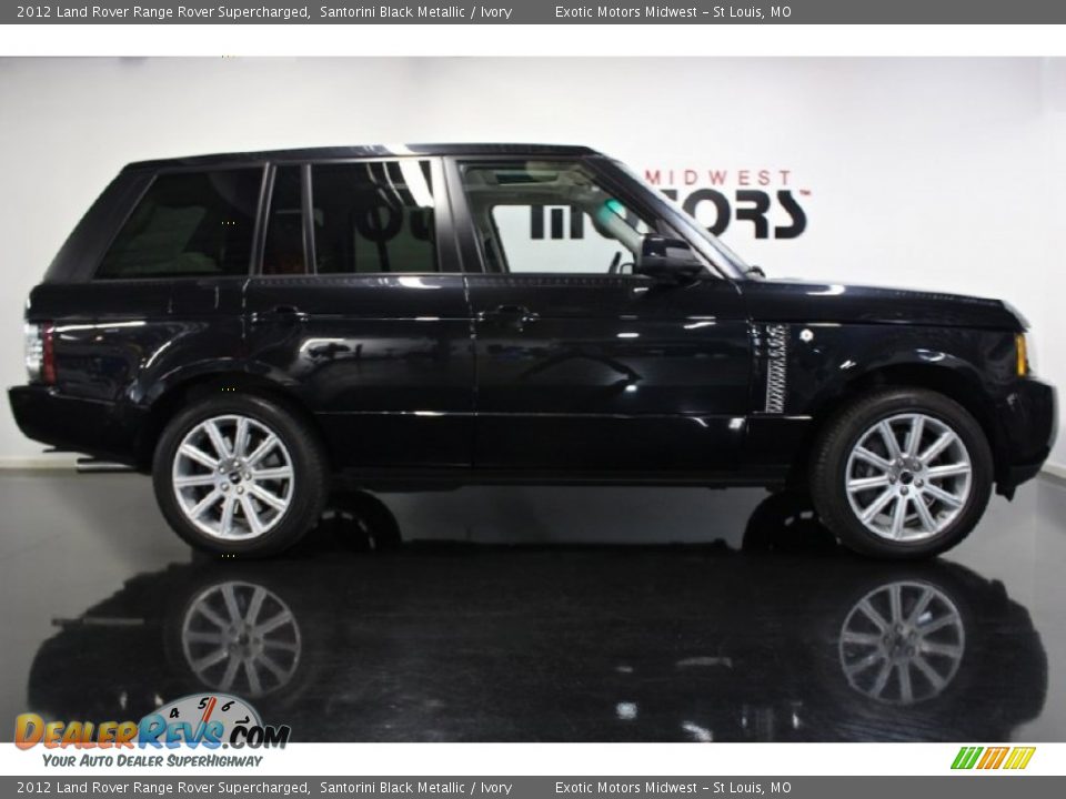 2012 Land Rover Range Rover Supercharged Santorini Black Metallic / Ivory Photo #2