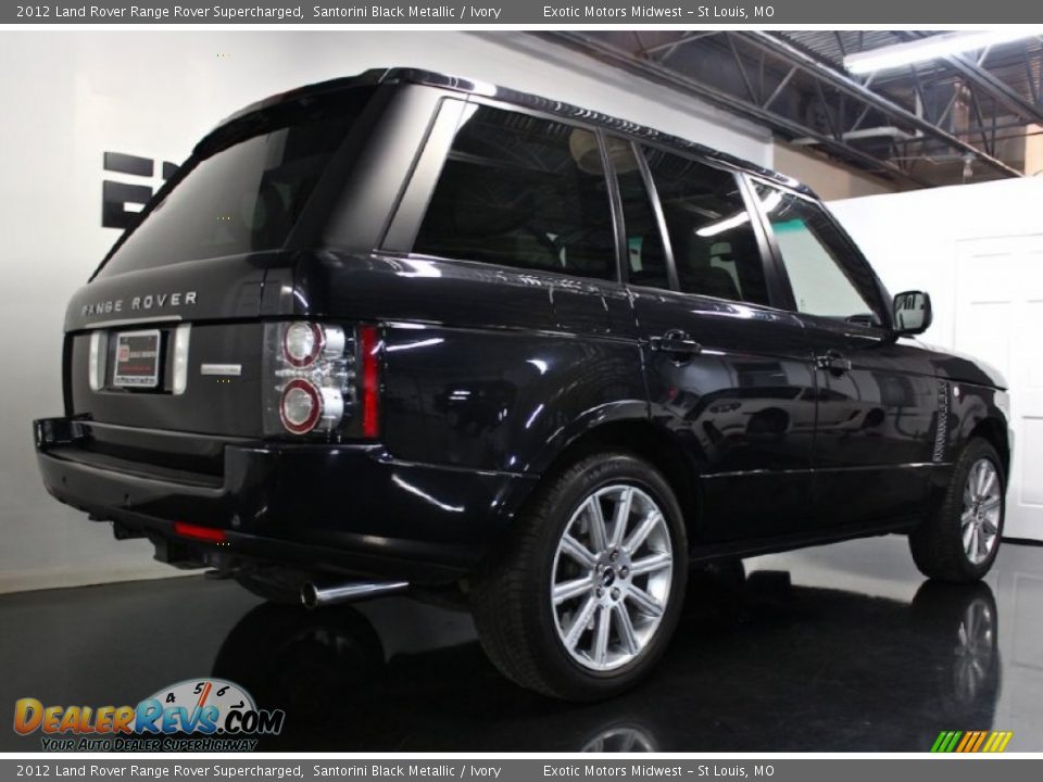 2012 Land Rover Range Rover Supercharged Santorini Black Metallic / Ivory Photo #4