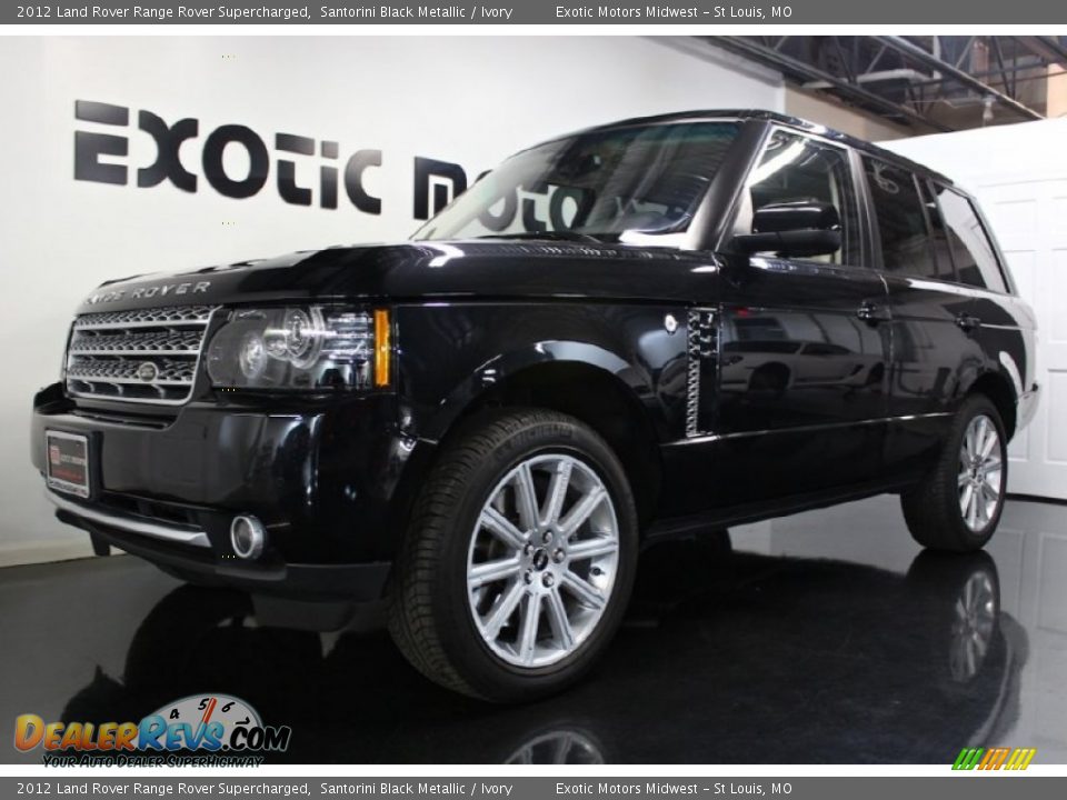 2012 Land Rover Range Rover Supercharged Santorini Black Metallic / Ivory Photo #5