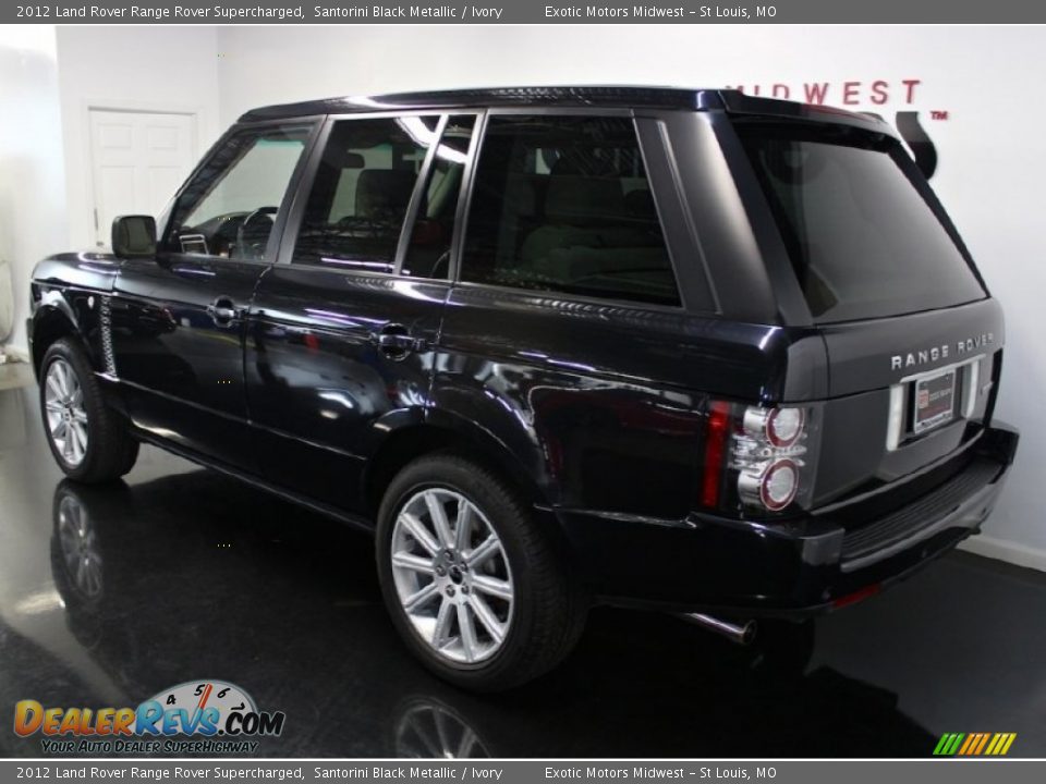2012 Land Rover Range Rover Supercharged Santorini Black Metallic / Ivory Photo #7