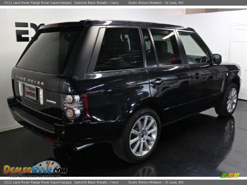 2012 Land Rover Range Rover Supercharged Santorini Black Metallic / Ivory Photo #8
