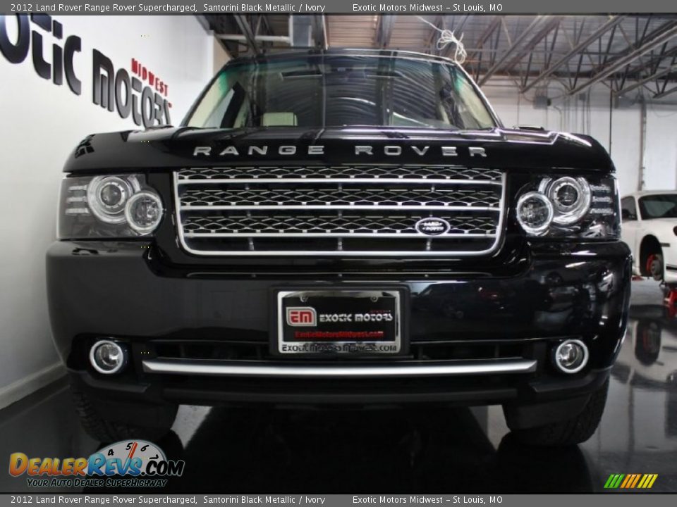 2012 Land Rover Range Rover Supercharged Santorini Black Metallic / Ivory Photo #10
