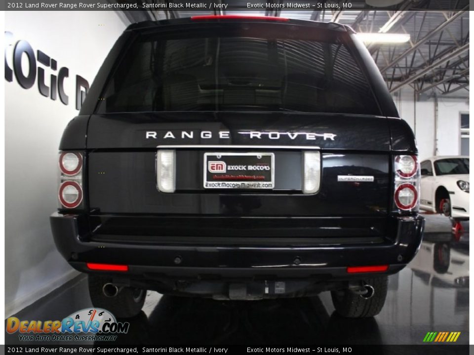 2012 Land Rover Range Rover Supercharged Santorini Black Metallic / Ivory Photo #11