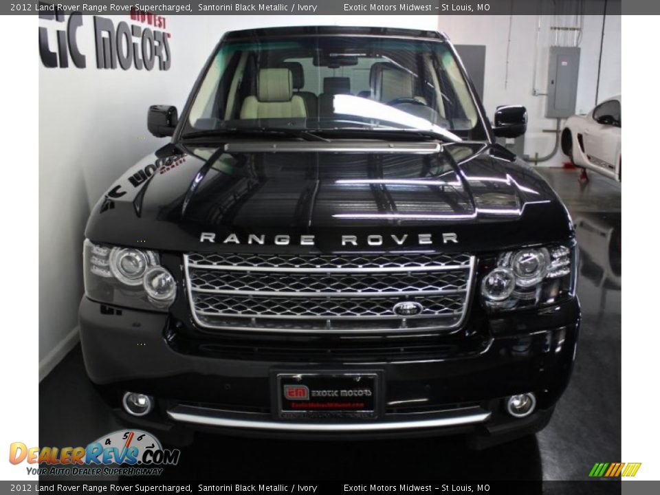 2012 Land Rover Range Rover Supercharged Santorini Black Metallic / Ivory Photo #12