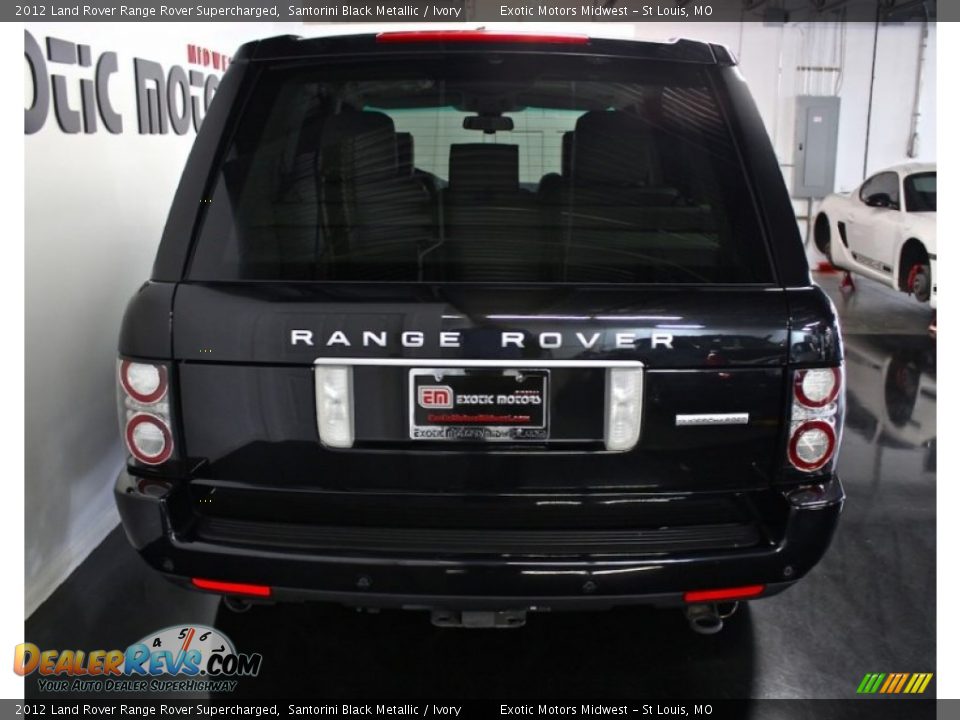 2012 Land Rover Range Rover Supercharged Santorini Black Metallic / Ivory Photo #13