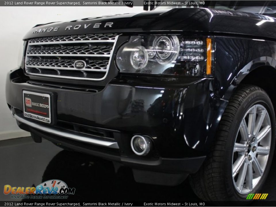 2012 Land Rover Range Rover Supercharged Santorini Black Metallic / Ivory Photo #16