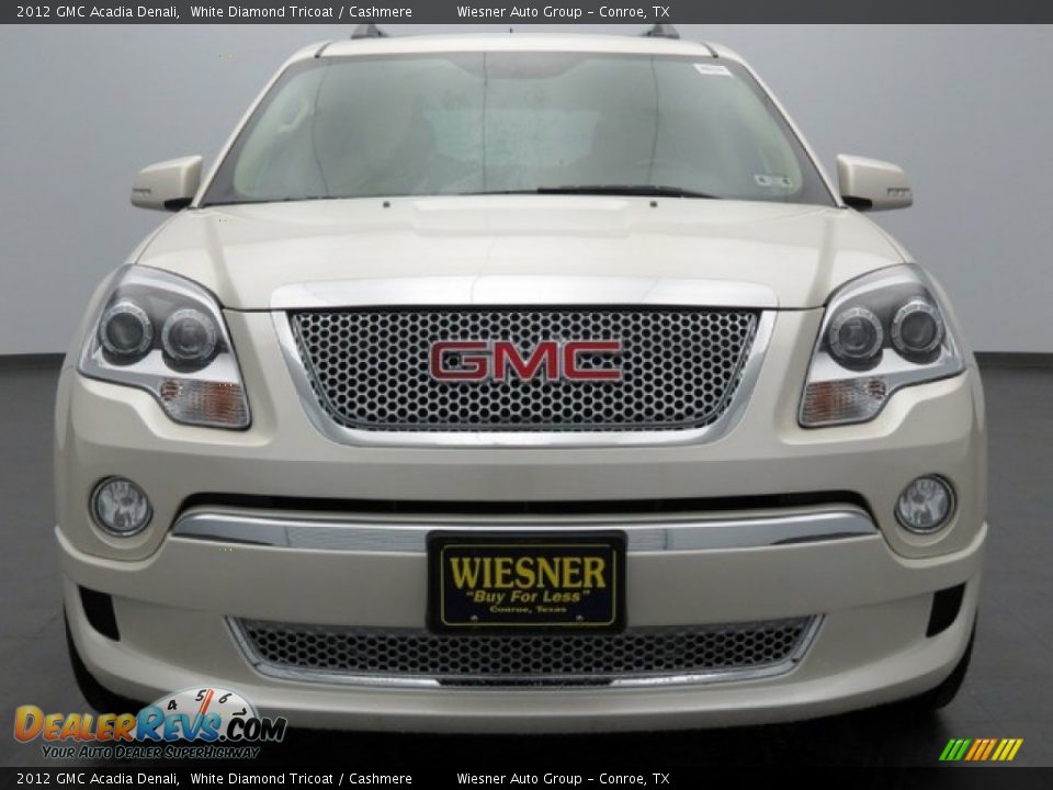 2012 GMC Acadia Denali White Diamond Tricoat / Cashmere Photo #2