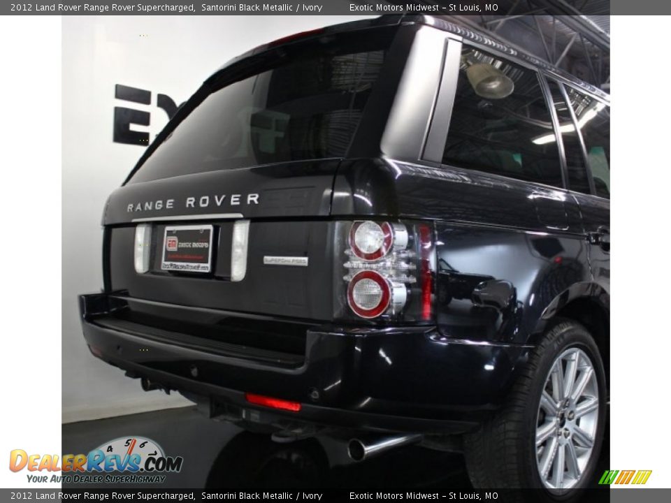 2012 Land Rover Range Rover Supercharged Santorini Black Metallic / Ivory Photo #17