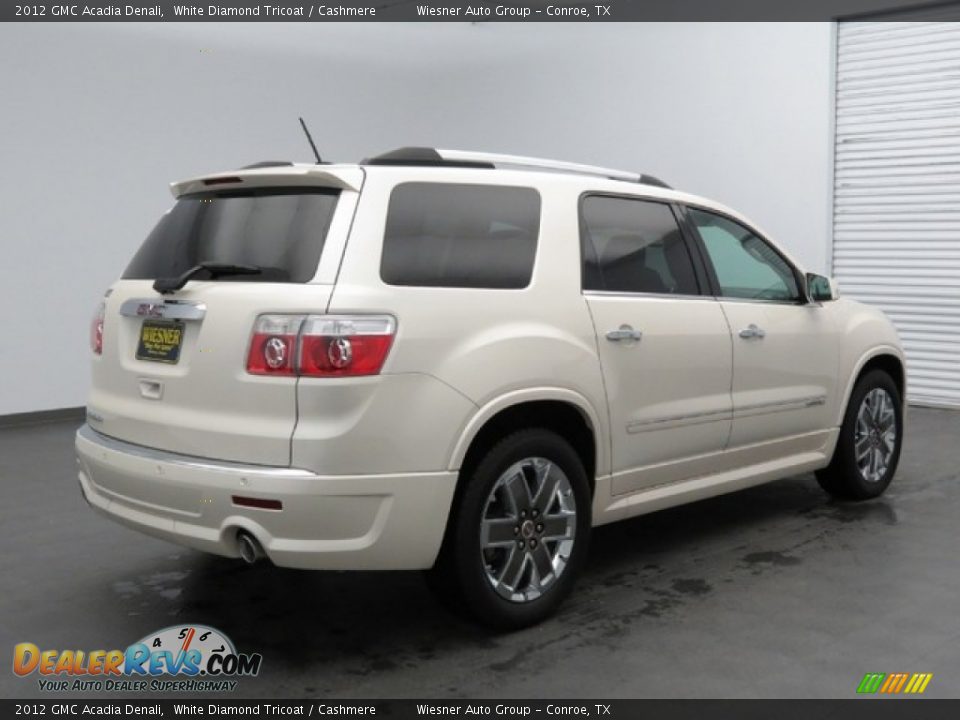 2012 GMC Acadia Denali White Diamond Tricoat / Cashmere Photo #5