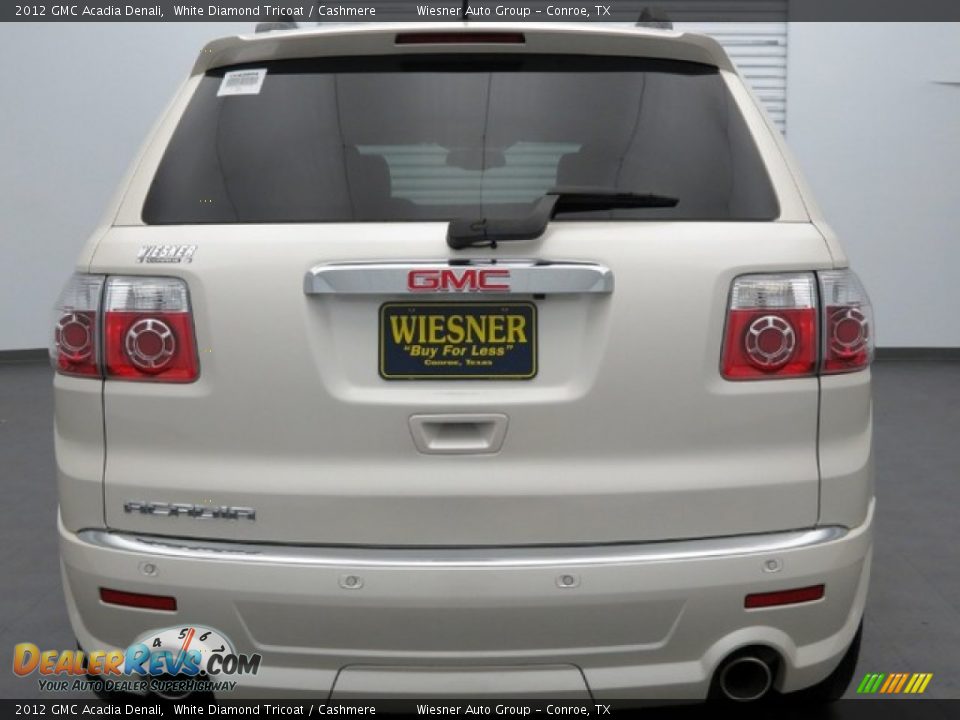 2012 GMC Acadia Denali White Diamond Tricoat / Cashmere Photo #6