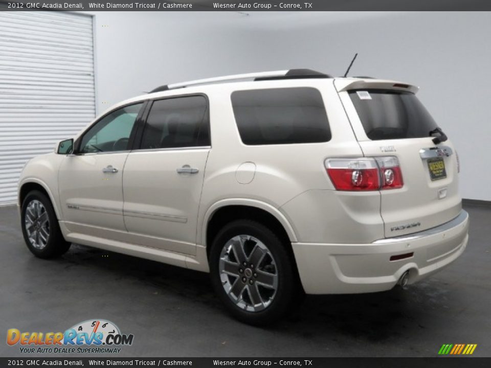 2012 GMC Acadia Denali White Diamond Tricoat / Cashmere Photo #7
