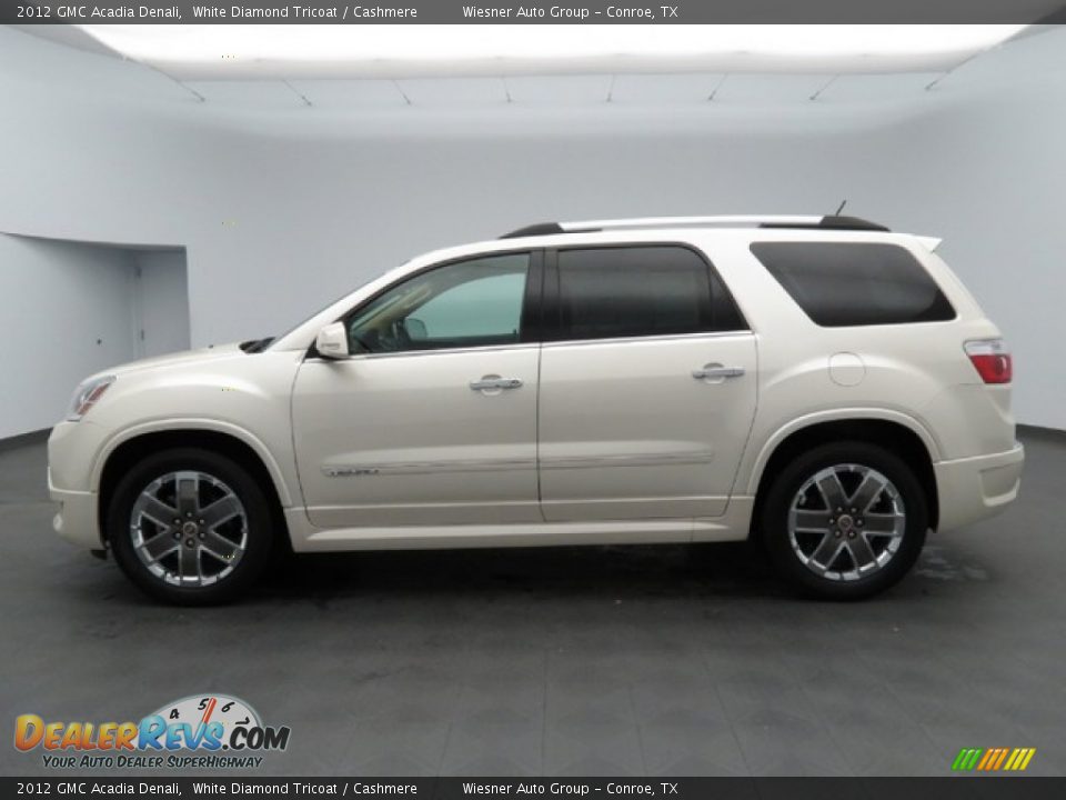 2012 GMC Acadia Denali White Diamond Tricoat / Cashmere Photo #8