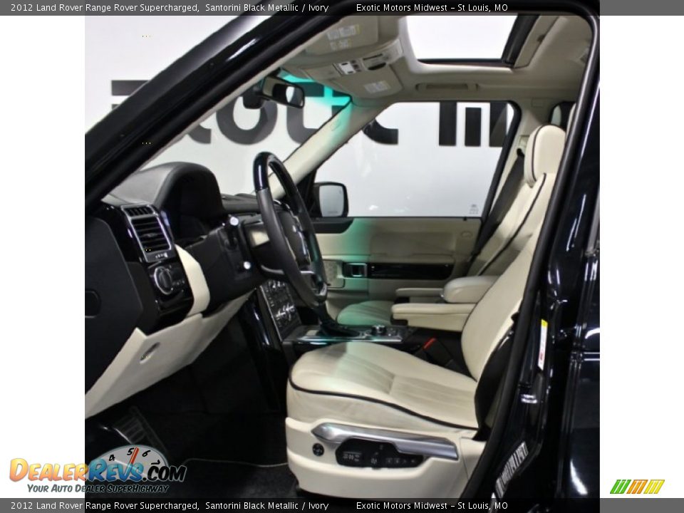 2012 Land Rover Range Rover Supercharged Santorini Black Metallic / Ivory Photo #29