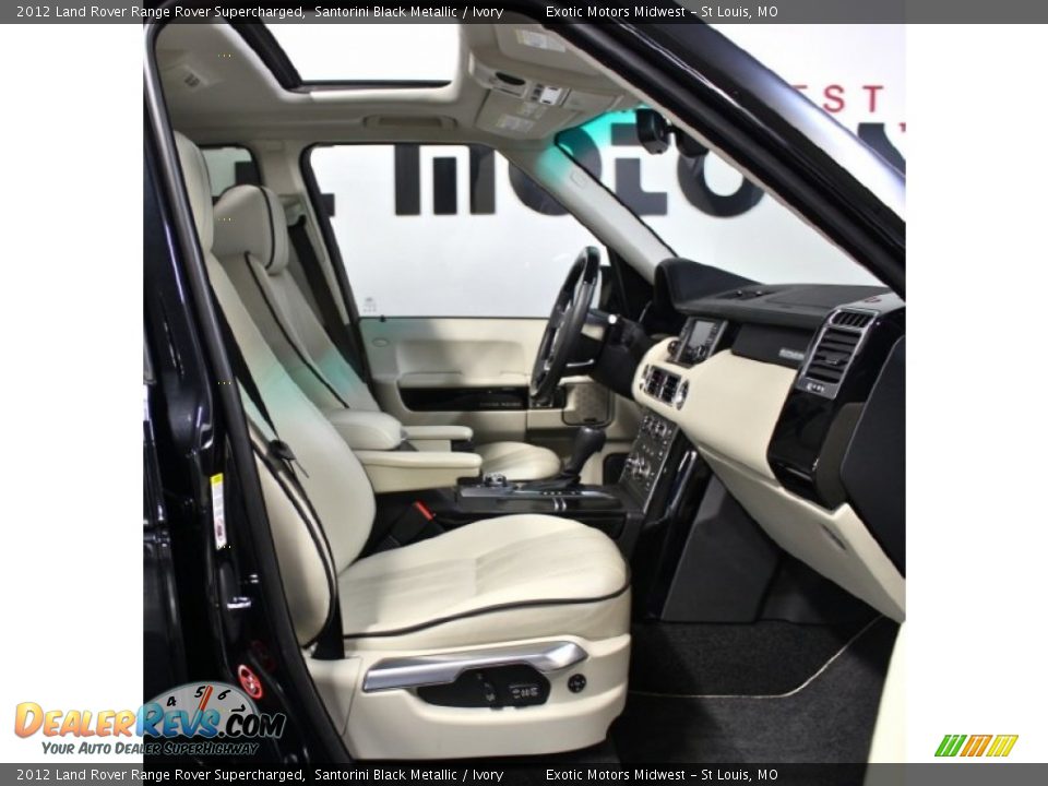 2012 Land Rover Range Rover Supercharged Santorini Black Metallic / Ivory Photo #30