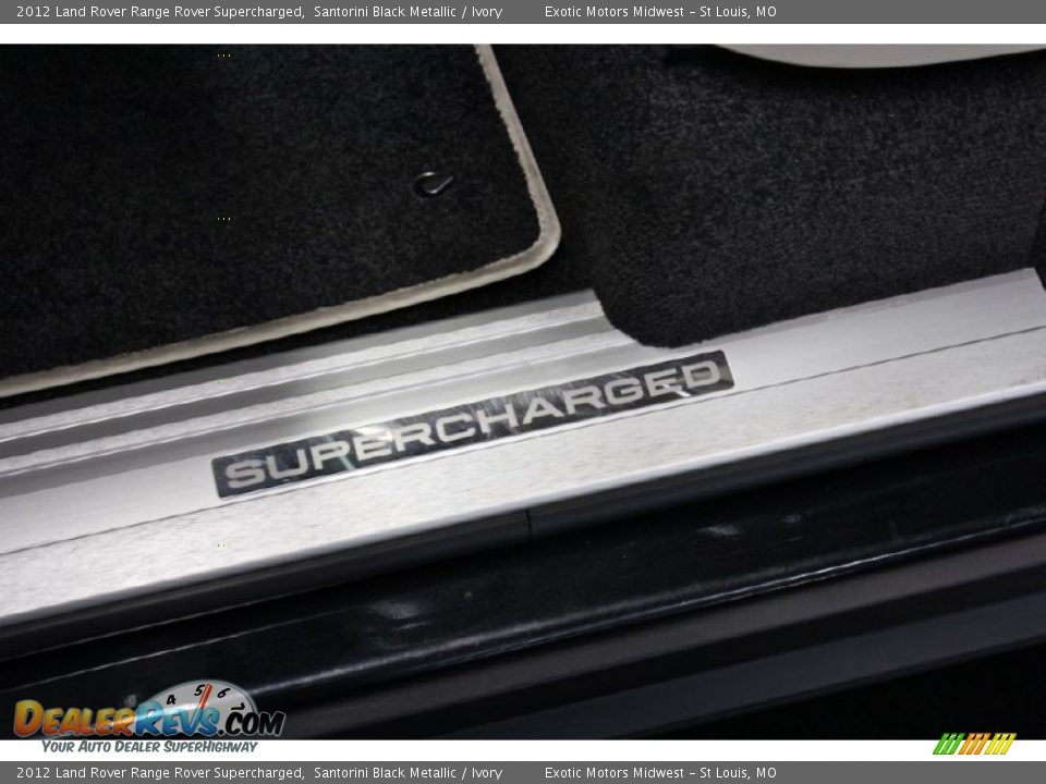 2012 Land Rover Range Rover Supercharged Santorini Black Metallic / Ivory Photo #31