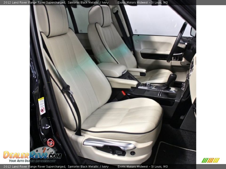 2012 Land Rover Range Rover Supercharged Santorini Black Metallic / Ivory Photo #33