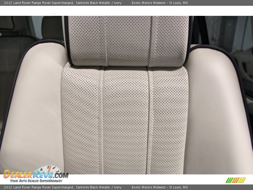 2012 Land Rover Range Rover Supercharged Santorini Black Metallic / Ivory Photo #34