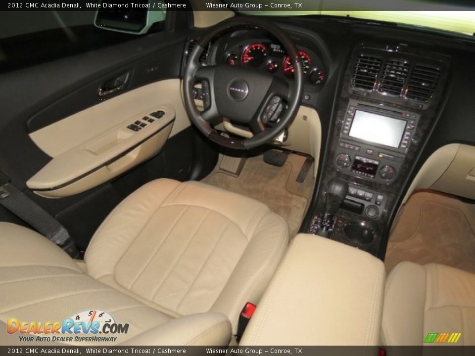 2012 GMC Acadia Denali White Diamond Tricoat / Cashmere Photo #22