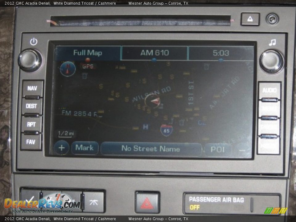 2012 GMC Acadia Denali White Diamond Tricoat / Cashmere Photo #27