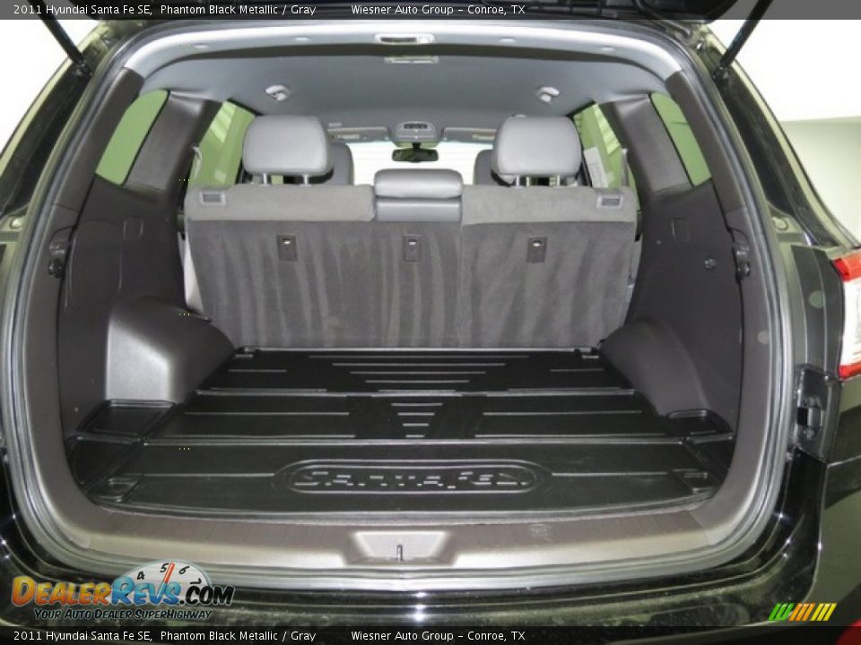 2011 Hyundai Santa Fe SE Phantom Black Metallic / Gray Photo #9