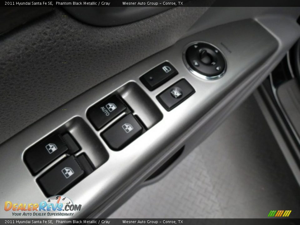 2011 Hyundai Santa Fe SE Phantom Black Metallic / Gray Photo #12