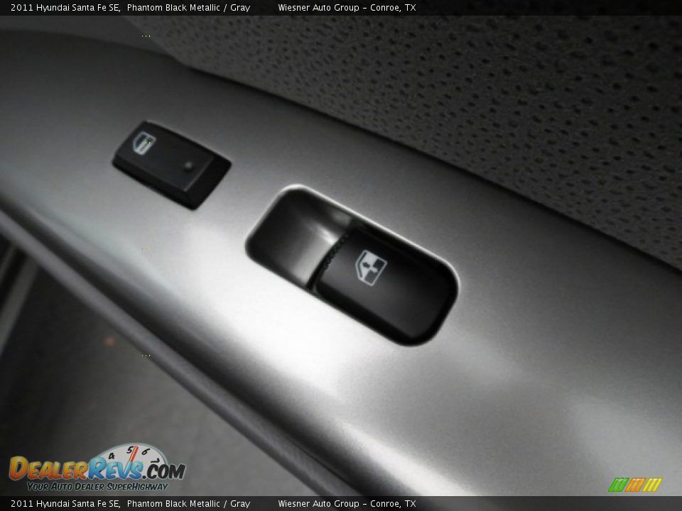 2011 Hyundai Santa Fe SE Phantom Black Metallic / Gray Photo #14