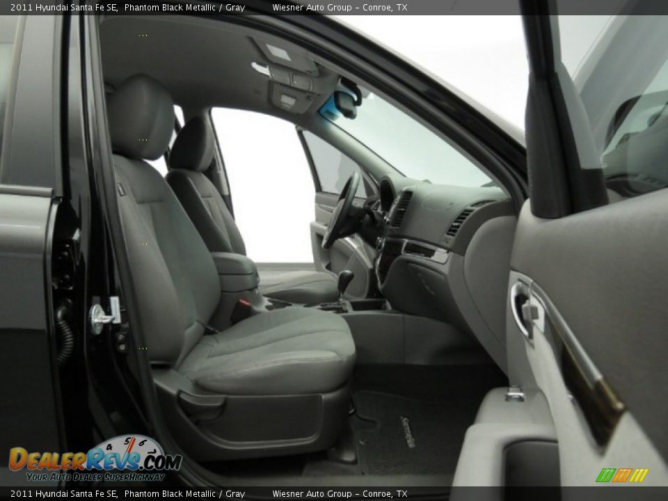 2011 Hyundai Santa Fe SE Phantom Black Metallic / Gray Photo #15