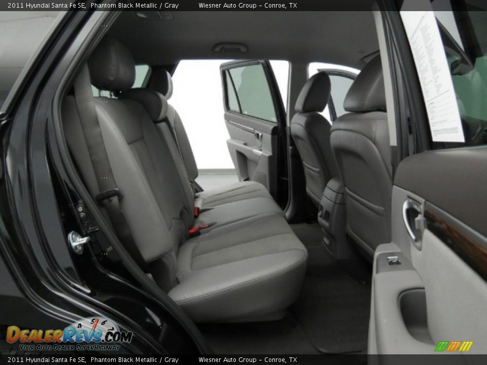 2011 Hyundai Santa Fe SE Phantom Black Metallic / Gray Photo #16