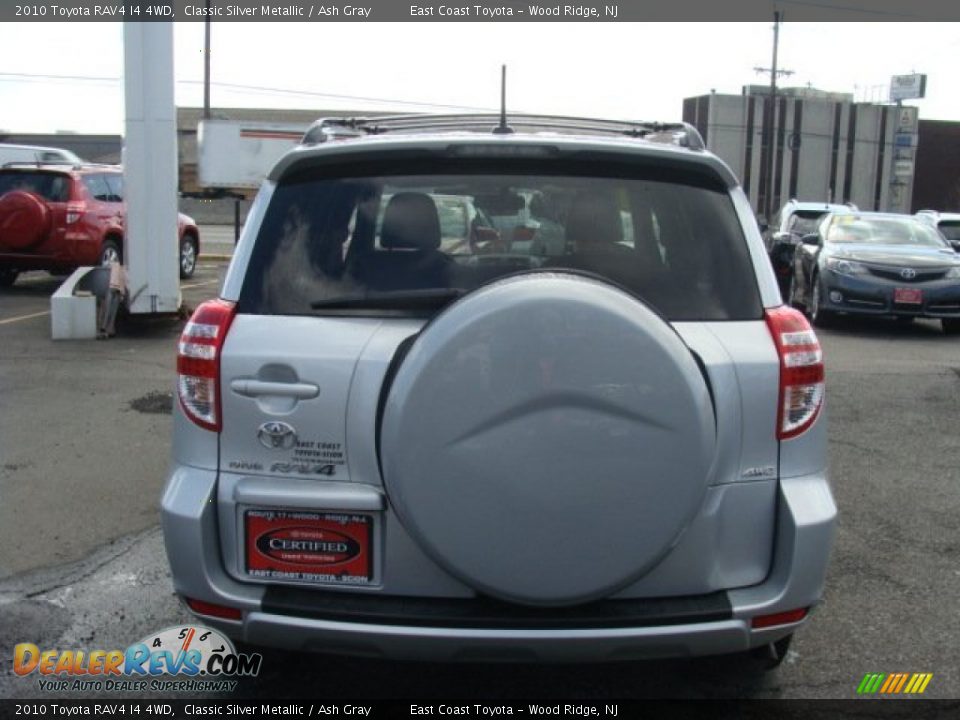 2010 Toyota RAV4 I4 4WD Classic Silver Metallic / Ash Gray Photo #5