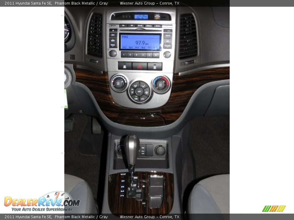 2011 Hyundai Santa Fe SE Phantom Black Metallic / Gray Photo #23