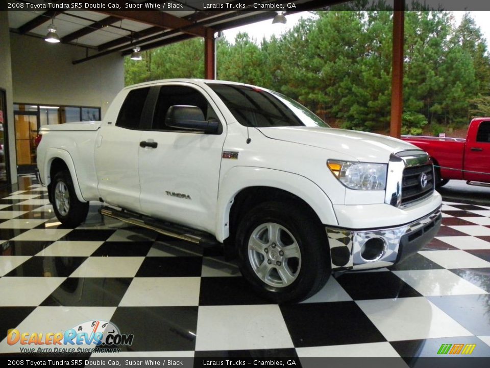 2008 Toyota Tundra SR5 Double Cab Super White / Black Photo #1