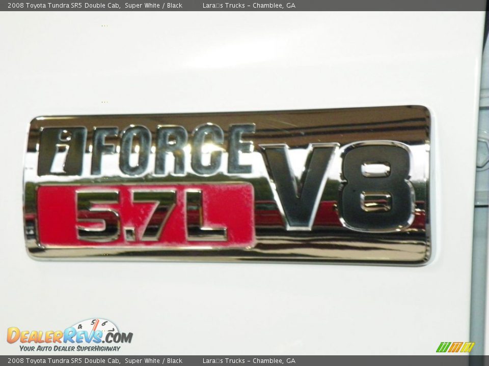 2008 Toyota Tundra SR5 Double Cab Super White / Black Photo #9