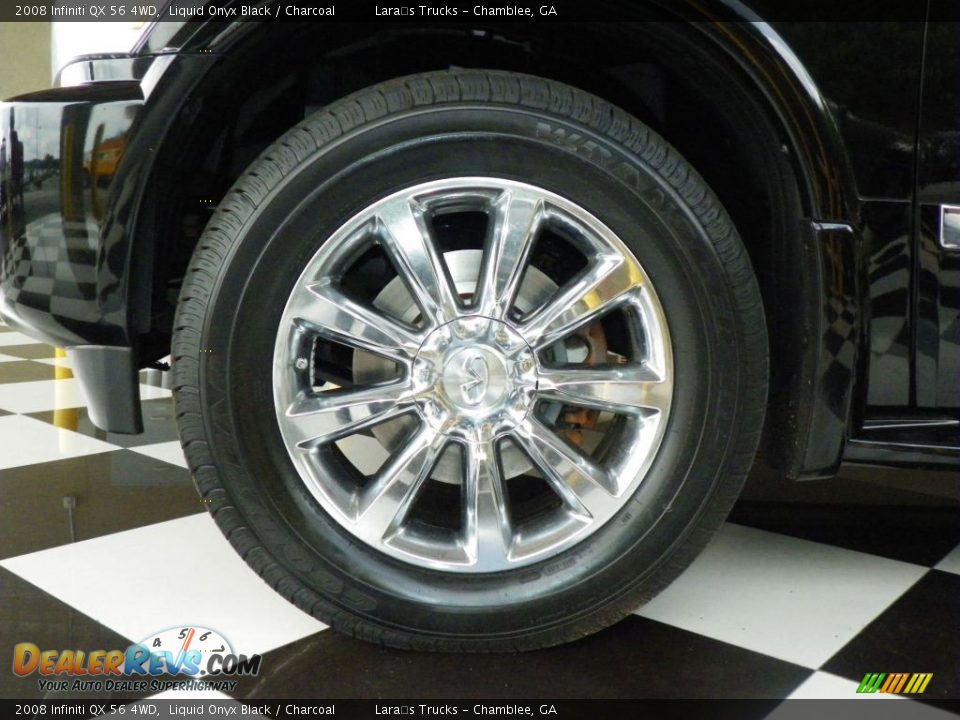 2008 Infiniti QX 56 4WD Liquid Onyx Black / Charcoal Photo #7