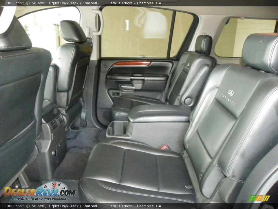 2008 Infiniti QX 56 4WD Liquid Onyx Black / Charcoal Photo #9