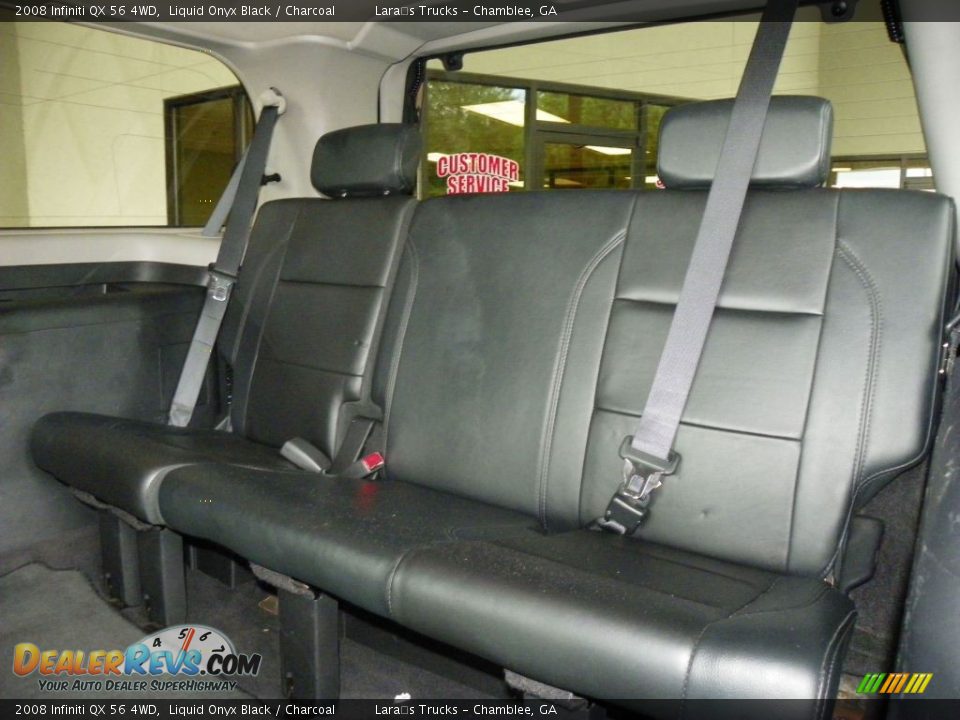 2008 Infiniti QX 56 4WD Liquid Onyx Black / Charcoal Photo #10
