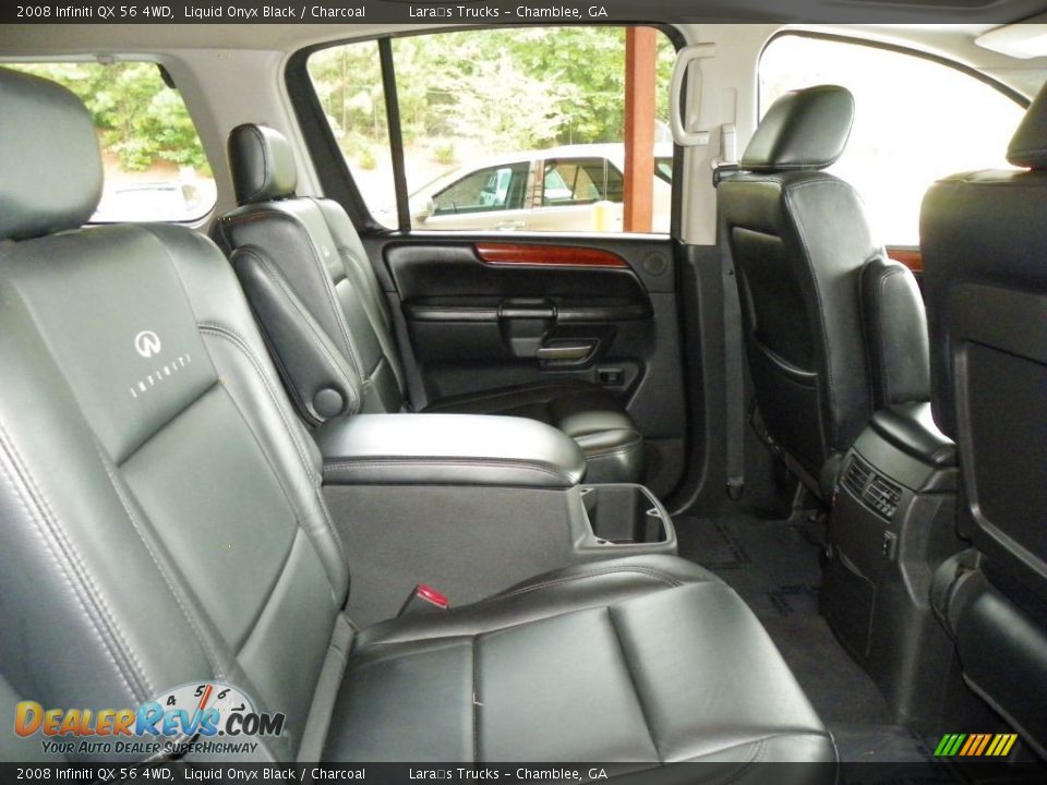 2008 Infiniti QX 56 4WD Liquid Onyx Black / Charcoal Photo #12