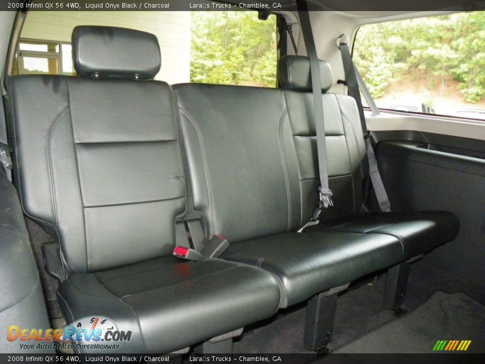 2008 Infiniti QX 56 4WD Liquid Onyx Black / Charcoal Photo #13