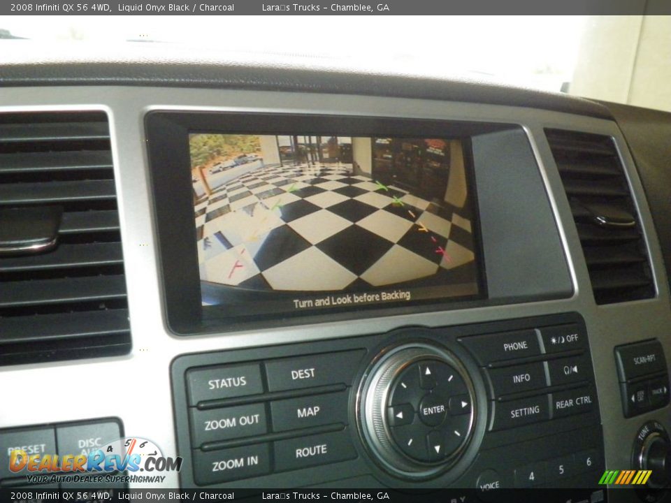 2008 Infiniti QX 56 4WD Liquid Onyx Black / Charcoal Photo #16