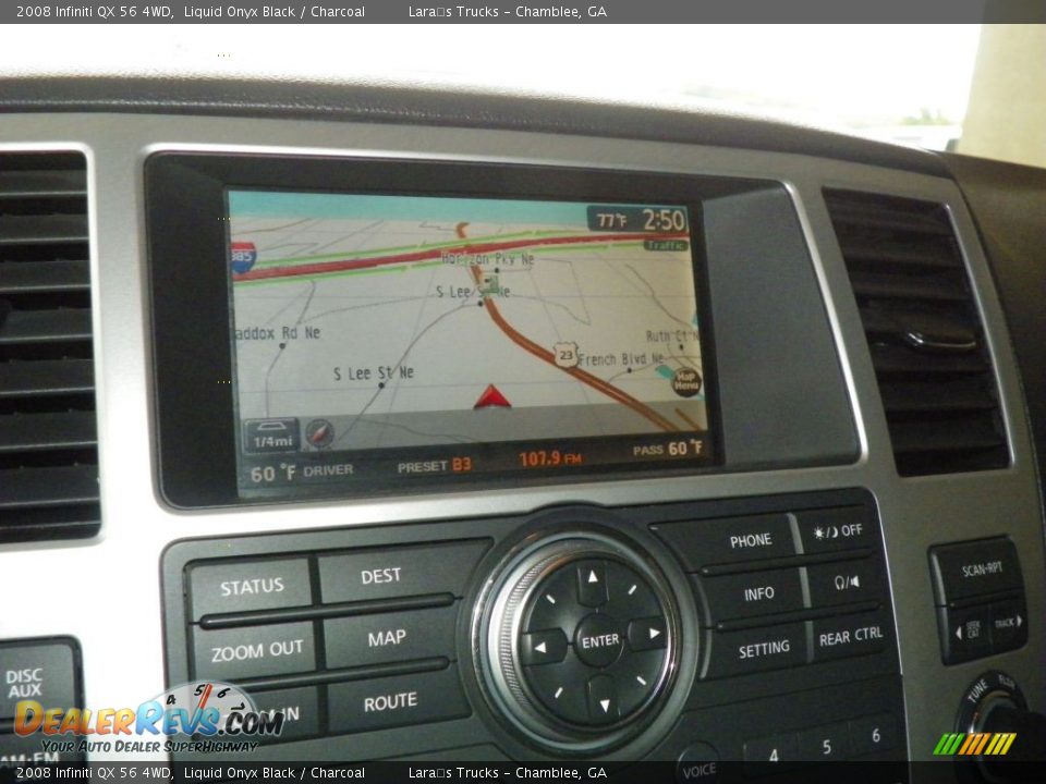 2008 Infiniti QX 56 4WD Liquid Onyx Black / Charcoal Photo #17