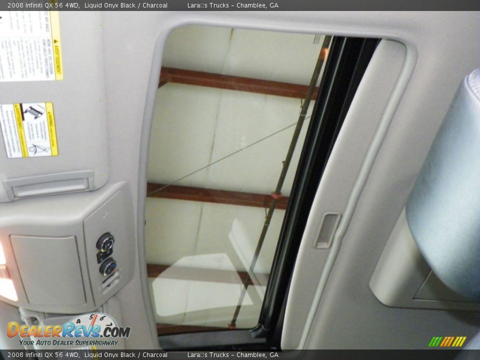 2008 Infiniti QX 56 4WD Liquid Onyx Black / Charcoal Photo #19