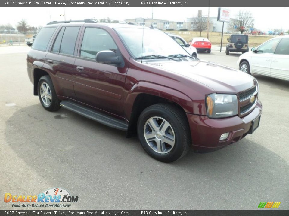 2007 Chevrolet TrailBlazer LT 4x4 Bordeaux Red Metallic / Light Gray Photo #7