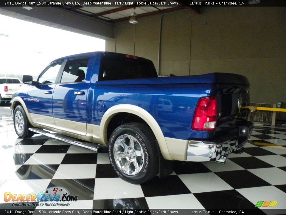 Deep Water Blue Pearl 2011 Dodge Ram 1500 Laramie Crew Cab Photo #4