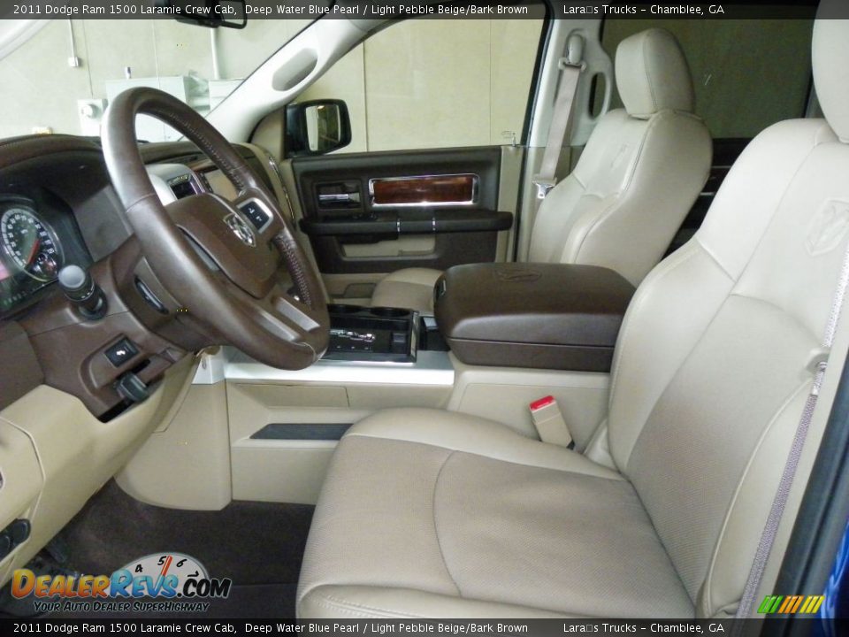 Light Pebble Beige/Bark Brown Interior - 2011 Dodge Ram 1500 Laramie Crew Cab Photo #12