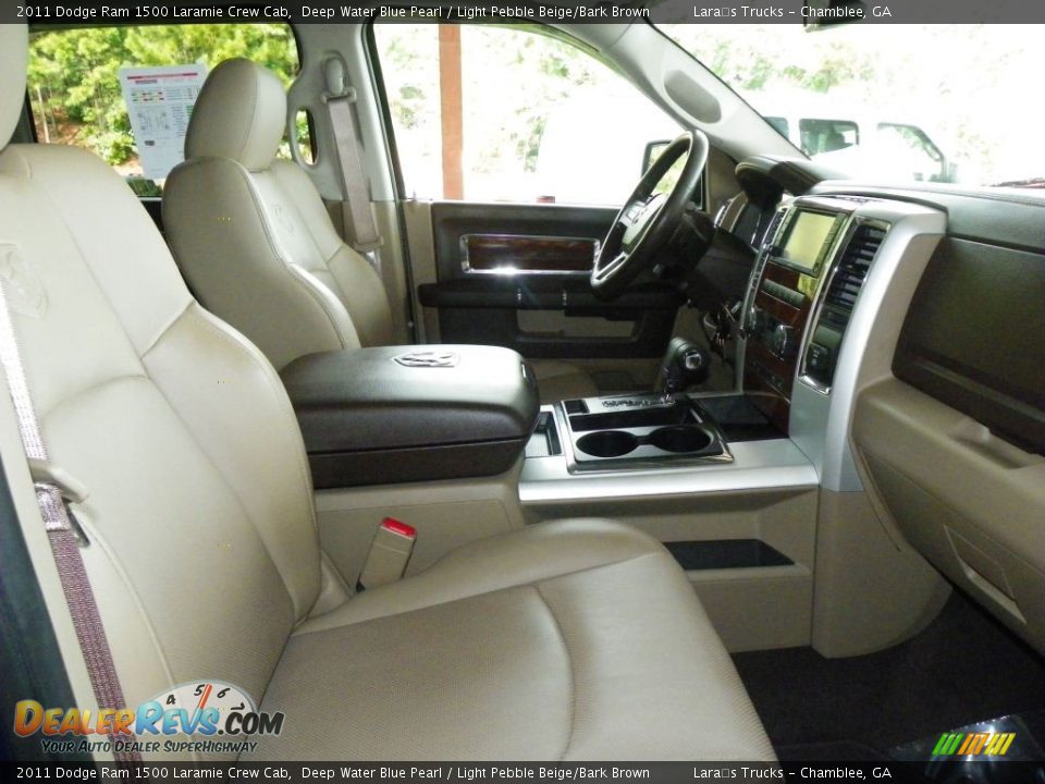 2011 Dodge Ram 1500 Laramie Crew Cab Deep Water Blue Pearl / Light Pebble Beige/Bark Brown Photo #14