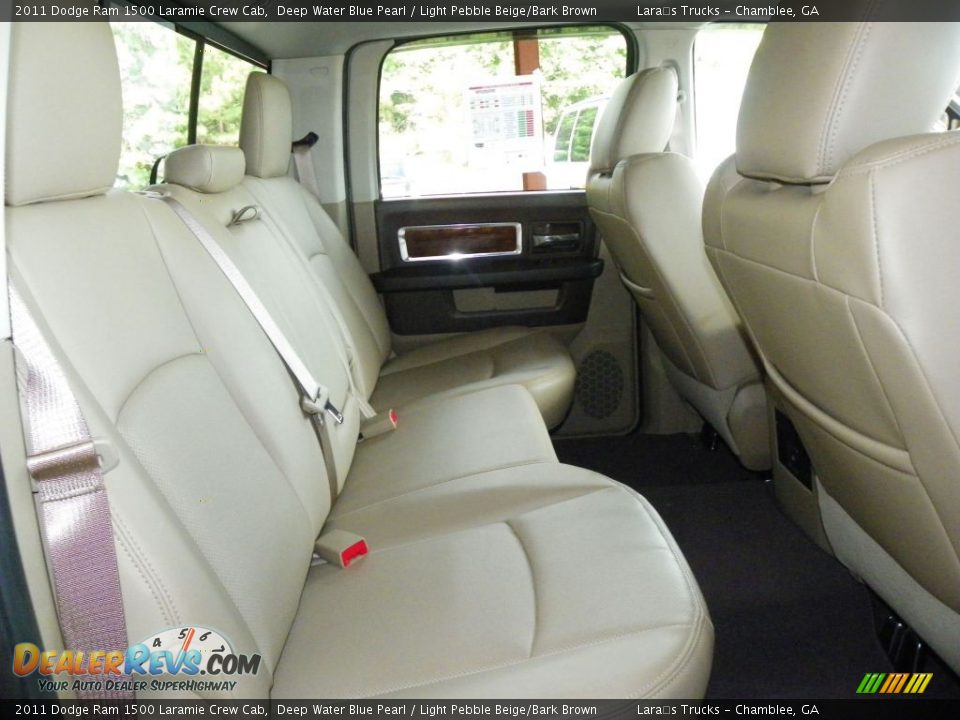 2011 Dodge Ram 1500 Laramie Crew Cab Deep Water Blue Pearl / Light Pebble Beige/Bark Brown Photo #15