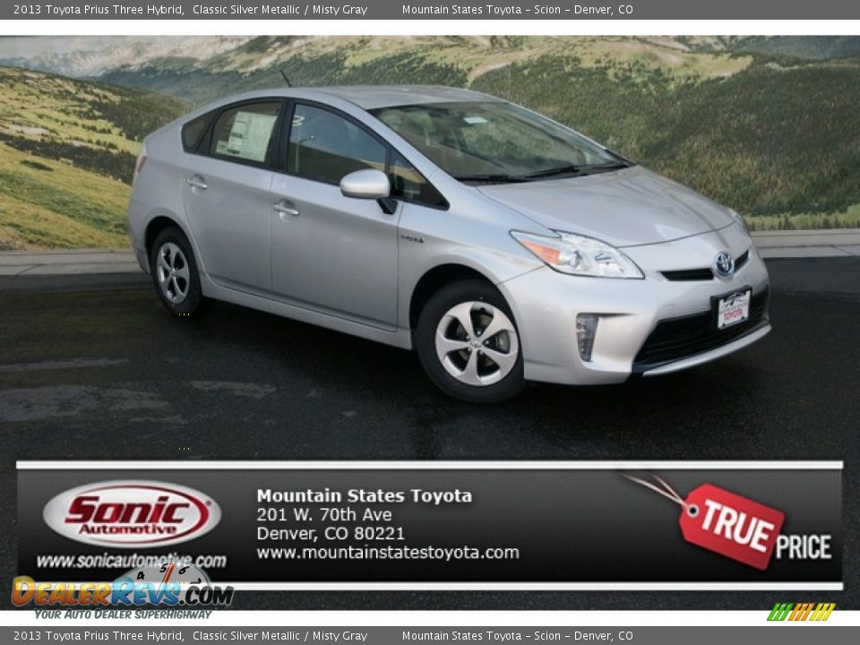2013 Toyota Prius Three Hybrid Classic Silver Metallic / Misty Gray Photo #1